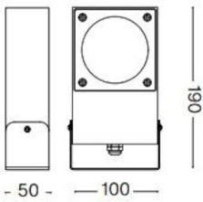 Ideal Lux Επιτοίχιος Εξωτερικός Προβολέας GX53 IP65 10x5x19εκ.