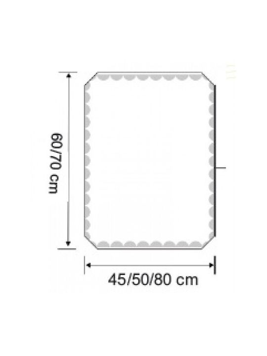 Inter Ceramic Icm 1025/80 Mirror Bathroom Bevel Mounting Strips