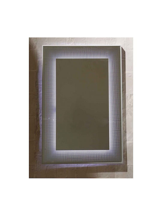 Inter Ceramic Icl 1793 Mirror Bathroom Led Lighting Touch Screen Clock Temperature Indicator Anti-fog System