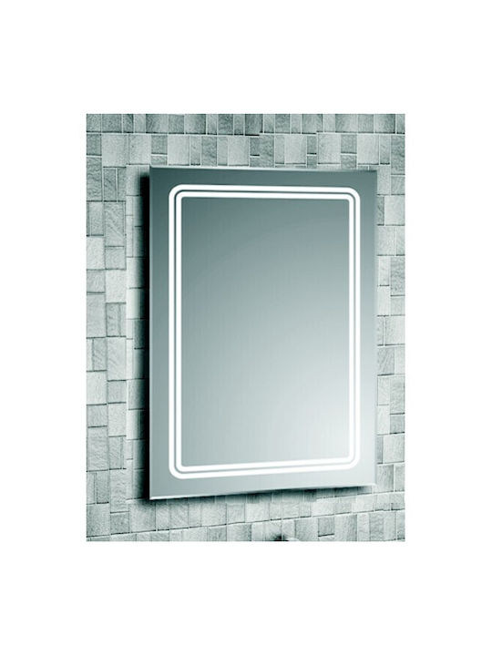 Inter Ceramic Icl 1791 Mirror Bathroom Led Lighting Touch Screen Clock Temperature Indicator Anti-fog System