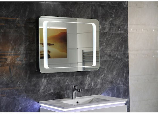 Oglindă Inter Ceramic Icl 1593-75 pentru baie cu iluminare LED, ecran tactil, sistem anti-aburire și încălzire
