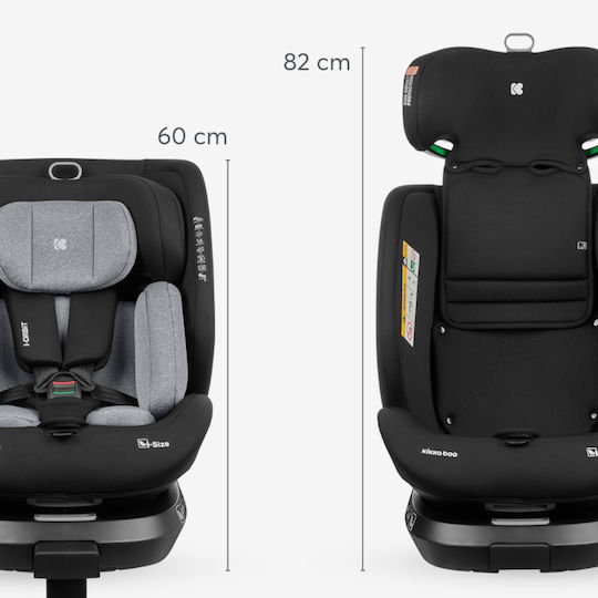 Kikka Boo i-Orbit Scaun Auto pentru Copii i-Size cu Isofix Negru