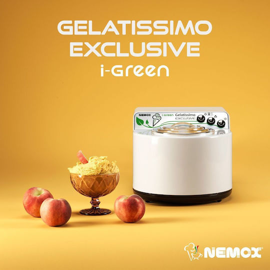 Ice Cream Maker Compressor Nemox Gelatissimo Exclusive I-green 1.7 Liters White
