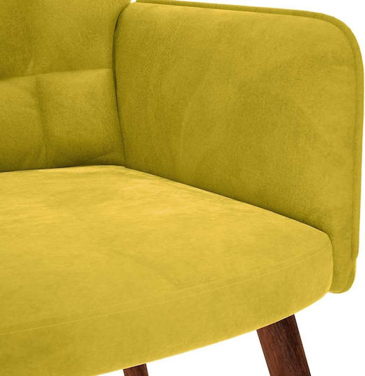 Sessel Samt Gelb 61.5x69x95.5cm