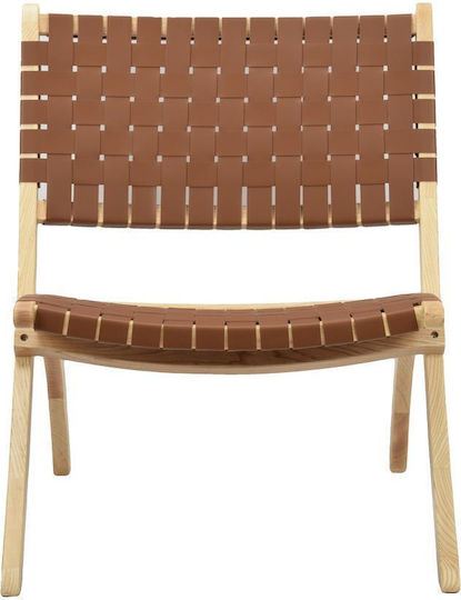 Camel Sessel aus echtem Leder Camel 78x66x71cm