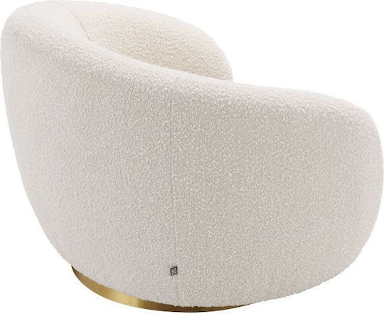Brice Sessel White / Gold 96x85x72cm