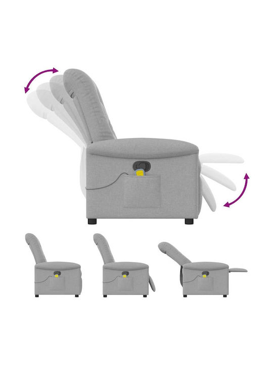 Relax Armchair Massage Cloud Grey 77x91.5x96cm