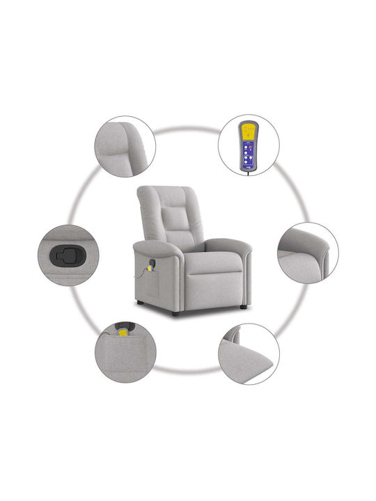 Relax Armchair Massage Cloud Grey 77x91.5x96cm