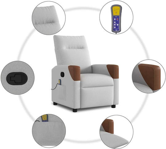 Πολυθρόνα Relax Massage Cloud Grey 69x86x100cm