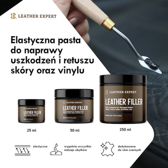 Chit pentru piele neagră 250 ml Leather Expert Le-10-fb250