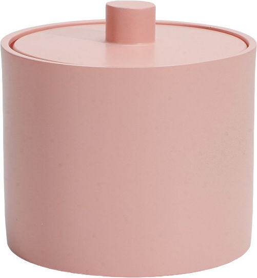 Inter Ceramic Bathroom Accessory Set Rose Icca 55663 Pink Holder Cup Soap Dispenser Box Freestanding Polyresin 23x20x18cm Matte Pink 4 Pieces