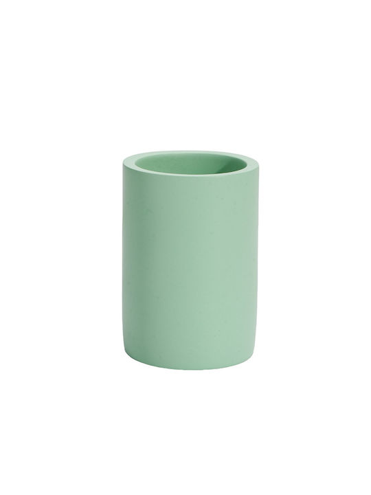 Inter Ceramic Mint Bathroom Accessory Set Icca 556 Lg Holder Cup Soap Dispenser Box Freestanding Polyresin 23x20x18cm Matte Mint 4 Pieces