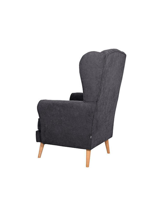 Classic Ohrensessel Gray 80x80x114cm