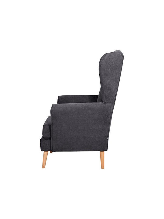Classic Ohrensessel Gray 80x80x114cm