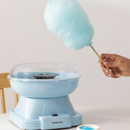 Mașină Retro de Vată de Zahăr Creează Pastel Albastru