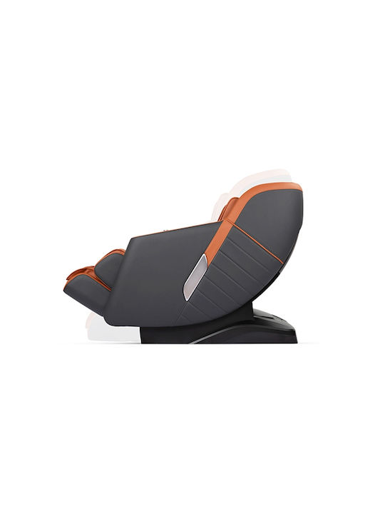 A203-2 Relaxsessel Friseurwaschbecken mit Fußhocker aus Kunstleder Braun 130x75x120cm