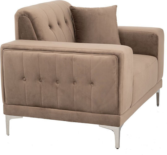 Sessel Samt Coffee 114x86x85cm