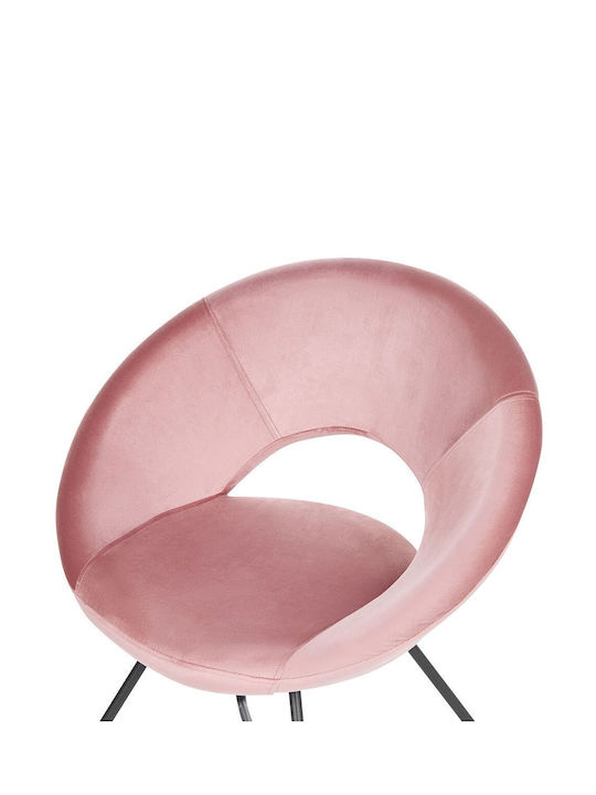 Rachel Πολυθρόνα Βελούδινη Pink 65x45x77cm