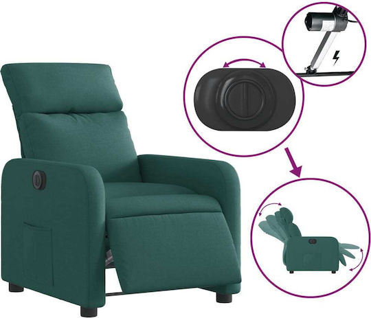 Relaxsessel mit Fußhocker Green 66x89.5x95.5cm