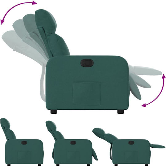 Фотьойл Relax С поставка за крака Dark Green 66x89.5x95.5см