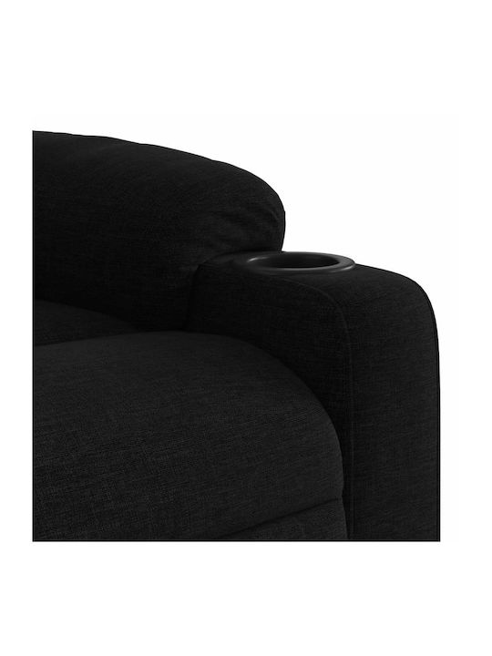 Relaxsessel mit Fußhocker Black 75.5x93x99.5cm