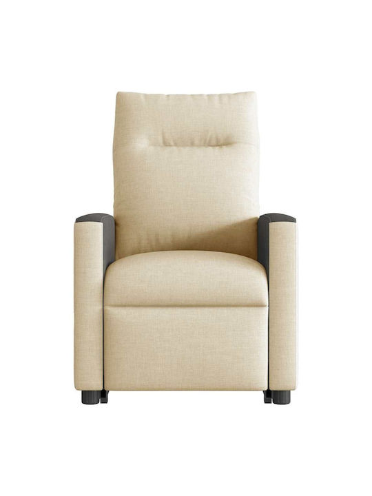 Relax Armchair with Footstool Cream 50x54x100cm
