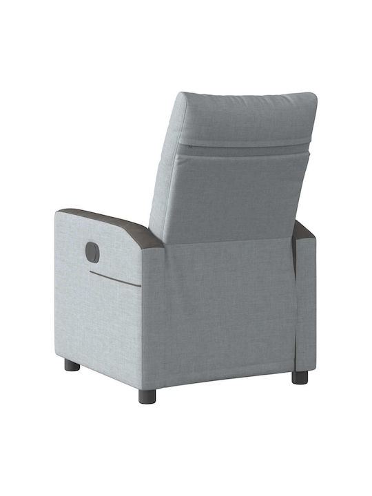 Πολυθρόνα Relax με Υποπόδιο Ανοιχτό Γκρι 50x54x100cm
