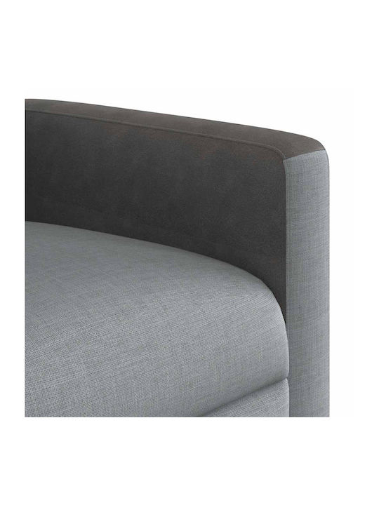 Πολυθρόνα Relax με Υποπόδιο Ανοιχτό Γκρι 50x54x100cm