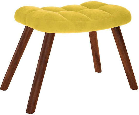 Rocking Armchair with Footstool Yellow 61x78x98cm