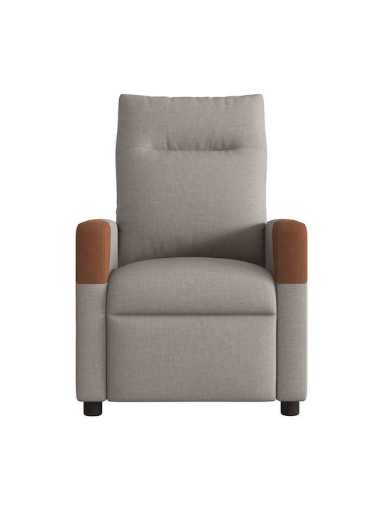Relax Armchair with Footstool Taupe 50x54x100cm