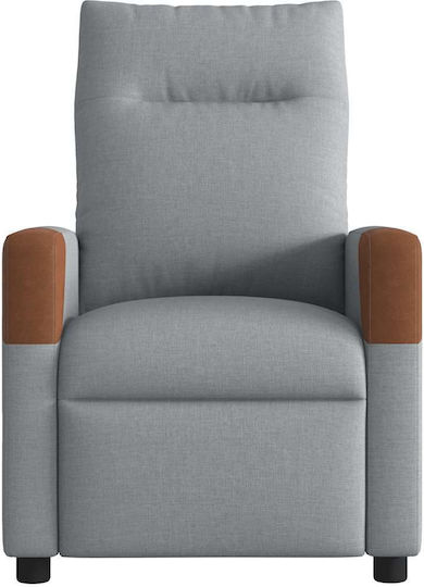 Relaxsessel mit Fußhocker Light Grey 50x54x100cm