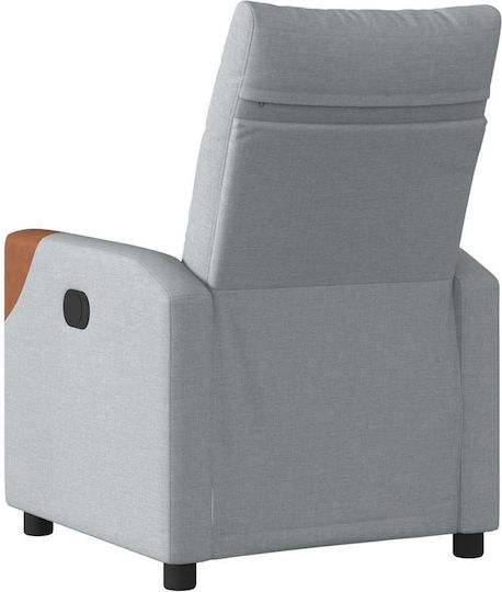Relaxsessel mit Fußhocker Light Grey 50x54x100cm