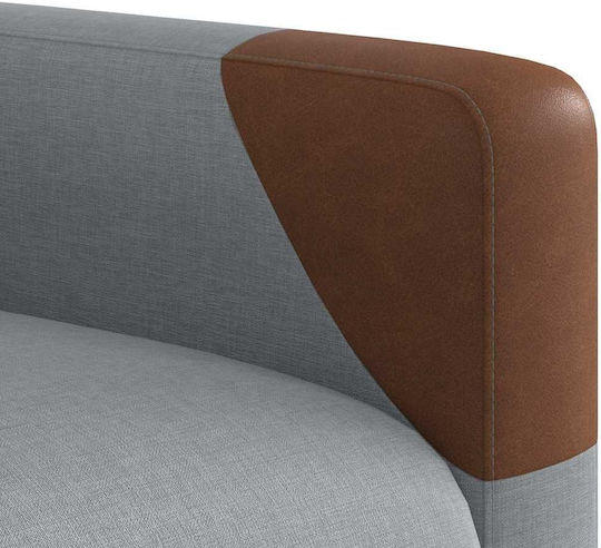 Relaxsessel mit Fußhocker Light Grey 50x54x100cm