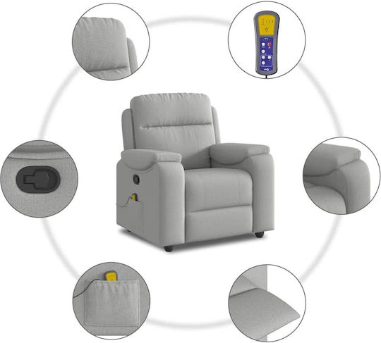 Πολυθρόνα Relax Massage Cloud Grey 96x99x102cm