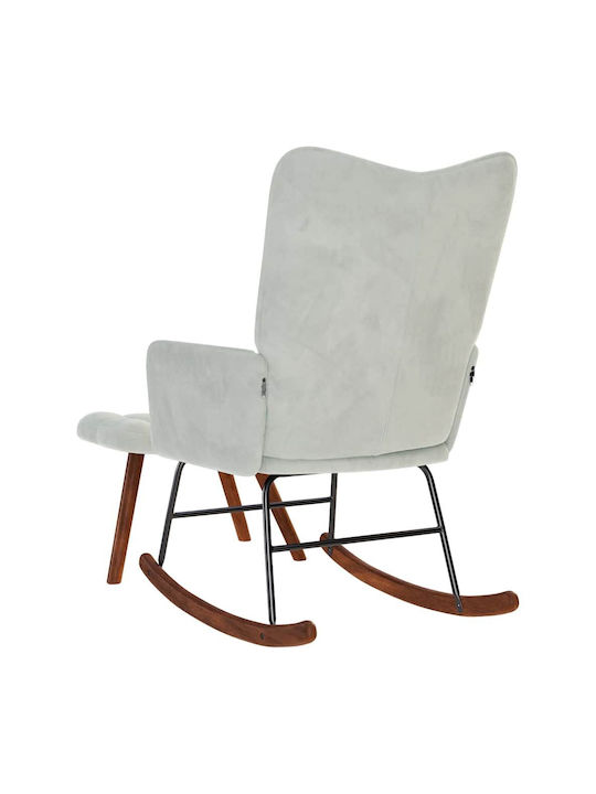 Rocking Armchair with Footstool Light Grey 61x78x98cm