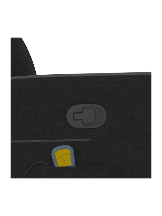 Relax Armchair Massage with Footstool Black 50x54x100cm