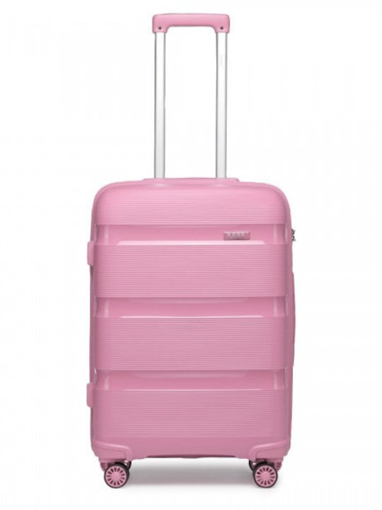 Miss Lulu Βαλίτσες Ταξιδιού Σκληρές Pink με 4 Ρόδες Σετ 3τμχ