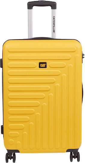 CAT Rockford Travel Suitcases Hard Yellow Maximum Height 67.5cm with 4 Wheels Set of 2pcs