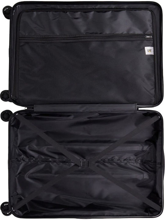 CAT Rockford Cabin Hard Khaki Suitcase with 4 Wheels Height 55cm