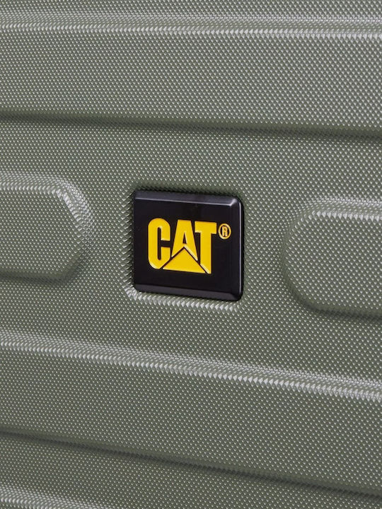 CAT Rockford Cabin Hard Khaki Suitcase with 4 Wheels Height 55cm