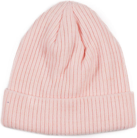 172.EU03.13 Ribbed Beanie Cap Pink