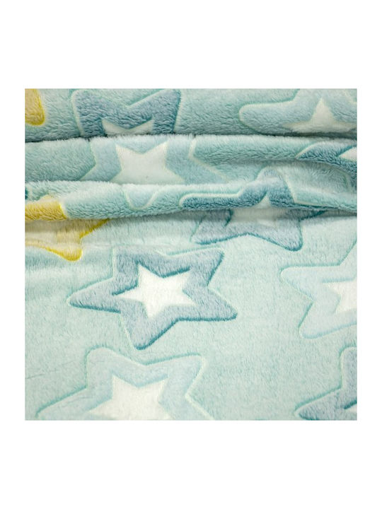Lino Home Blanket Cot Fleece Green 110x150cm