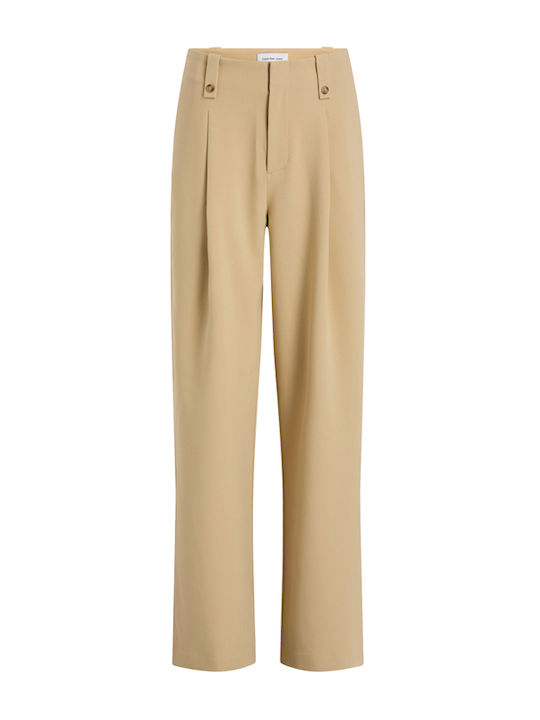 Damen Stoff Hose Beige