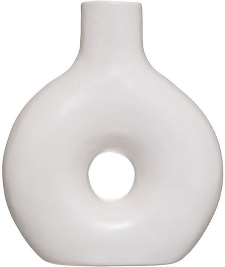 Pakketo Vază Ceramică Wanif Albă 17x7xÎnălțime19.5cm