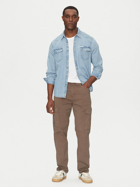 Guess Τζιν Πουκάμισο Stone Wash