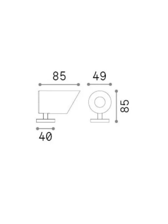 Ideal Lux Φωτιστικό Δαπέδου LED 7W 68x6.8x4.9cm Ideal Lux Φωτιστικό Δαπέδου LED 7W 68x6.8x4.9cm