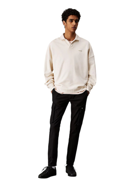 Men's Cargo Elastic Skinny Fit Pants Black J30J327614 Behnì