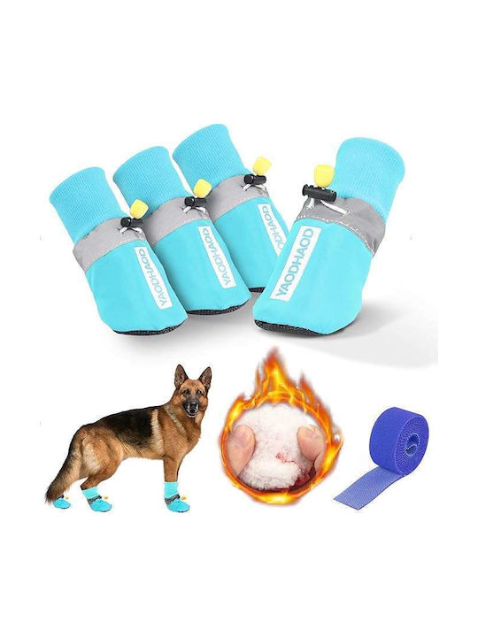 Reflective Dog Snow Boots Anti-slip Sole Blue Xxl Reflective Dog Snow Boots Anti-slip Sole Blue Xxl