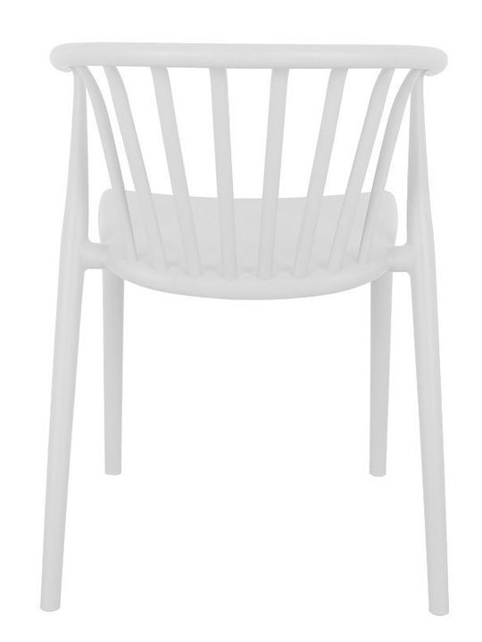 Outdoor Chair Polypropylene Zelma White Shade 55x53x73cm