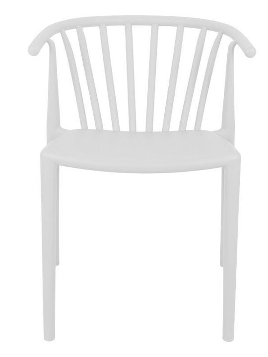 Outdoor Chair Polypropylene Zelma White Shade 55x53x73cm